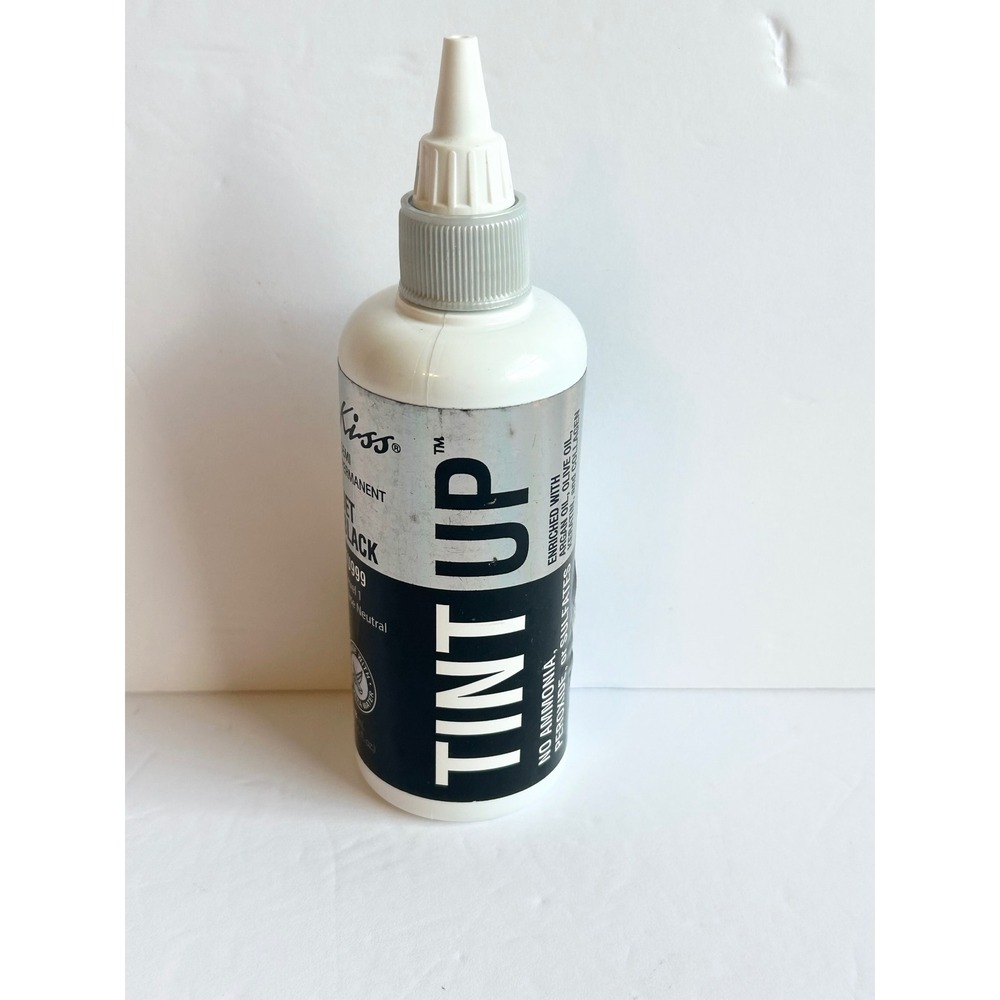 Kiss Tint Up Semi Permanent Hair Color Jet Black TU999 5oz Aloe Vera Argan Oil